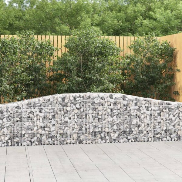 Gabion bågformad 400x30x60/80 cm galvaniserat järn