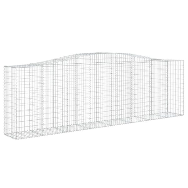 Gabion bågformad 400x50x120/140 cm galvaniserat järn - Bild 2