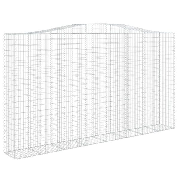 Gabion bågformad 400x50x220/240 cm galvaniserat järn - Bild 2