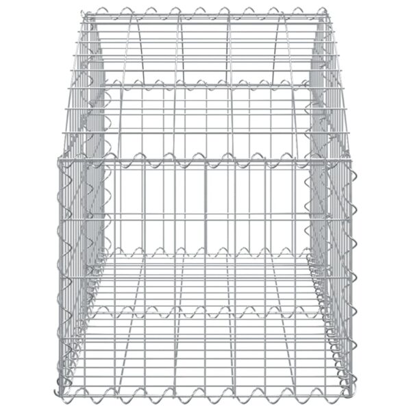 Gabion bågformad 100x50x40/60 cm galvaniserat järn - Bild 4