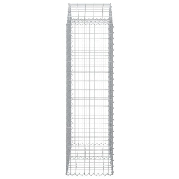 Gabion bågformad 100x50x160/180 cm galvaniserat järn - Bild 4