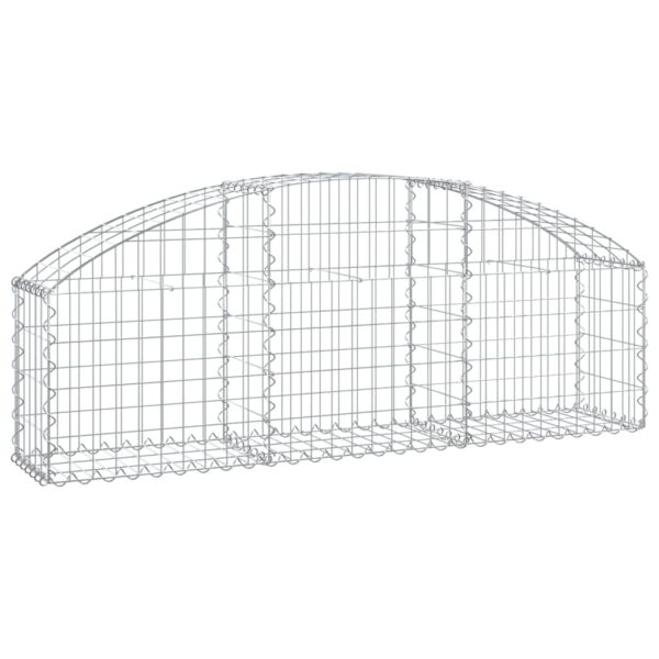 Gabion bågformad 150x30x40/60 cm galvaniserat järn - Bild 2