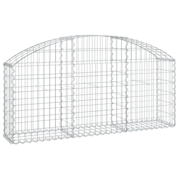 Gabion bågformad 150x30x60/80 cm galvaniserat järn - Bild 2