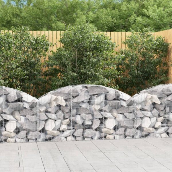 Gabion bågformad 150x30x60/80 cm galvaniserat järn