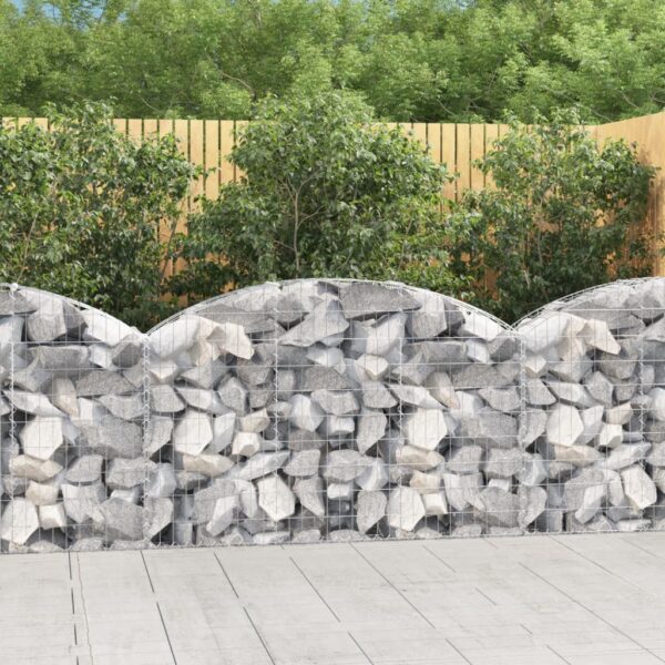 Gabion bågformad 150x30x80/100 cm galvaniserat järn