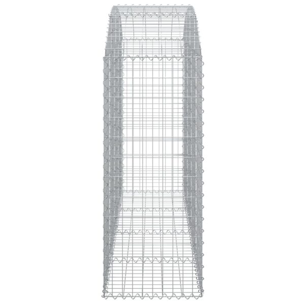 Gabion bågformad 200x50x120/140 cm galvaniserat järn - Bild 4