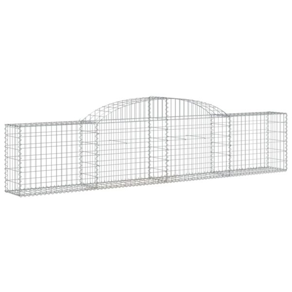 Gabion bågformad 300x30x60/80 cm galvaniserat järn - Bild 2