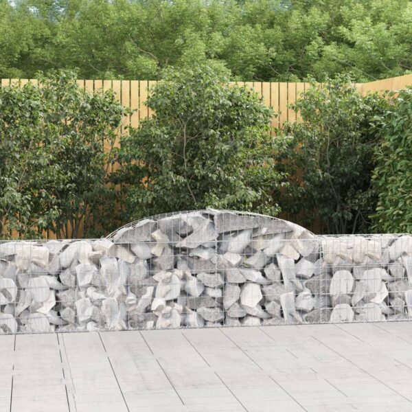 Gabion bågformad 300x30x60/80 cm galvaniserat järn