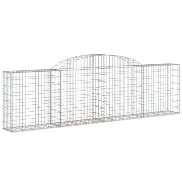 Gabion bågformad 300x30x80/100 cm galvaniserat järn - Bild 2