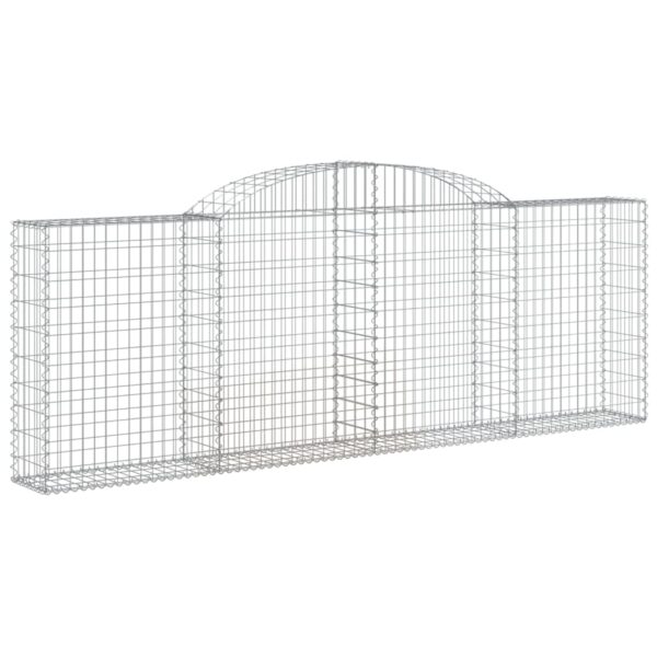 Gabion bågformad 300x30x100/120 cm galvaniserat järn - Bild 2