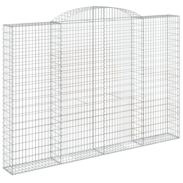 Gabion bågformad 300x30x200/220 cm galvaniserat järn - Bild 2