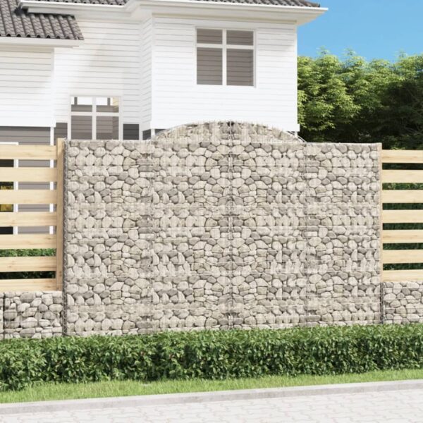 Gabion bågformad 300x30x200/220 cm galvaniserat järn