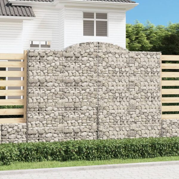 Gabion bågformad 300x30x220/240 cm galvaniserat järn