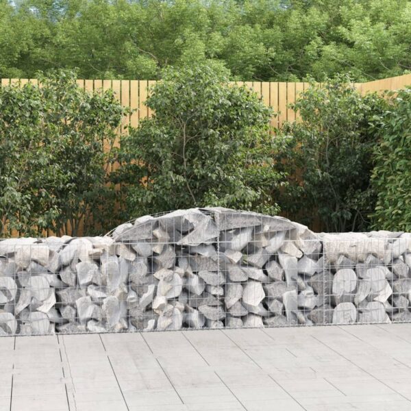 Gabion bågformad 300x50x60/80 cm galvaniserat järn