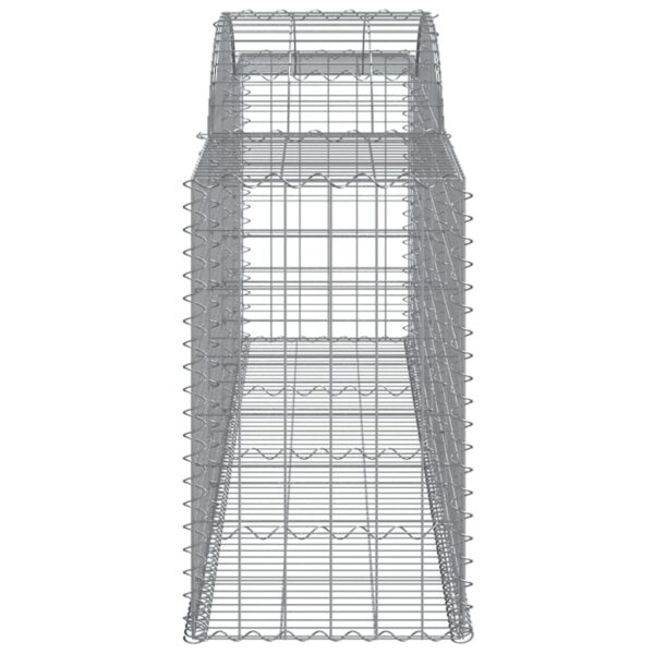 Gabion bågformad 300x50x80/100 cm galvaniserat järn - Bild 4