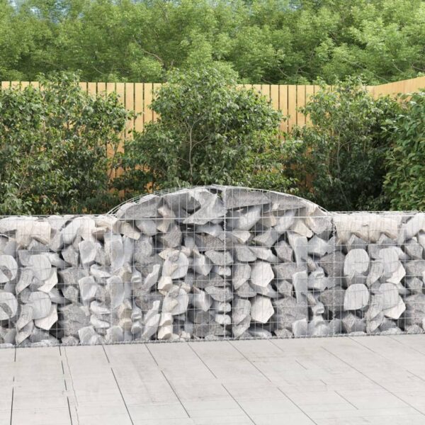 Gabion bågformad 300x50x80/100 cm galvaniserat järn