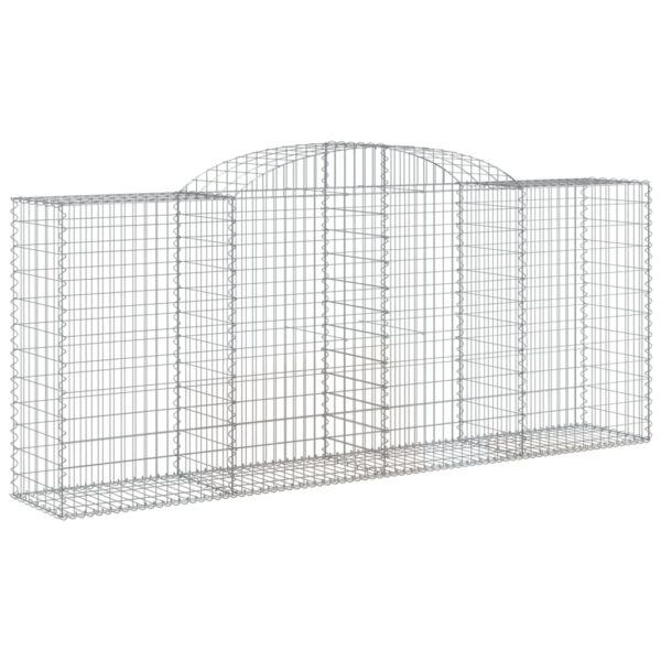 Gabion bågformad 300x50x120/140 cm galvaniserat järn - Bild 2