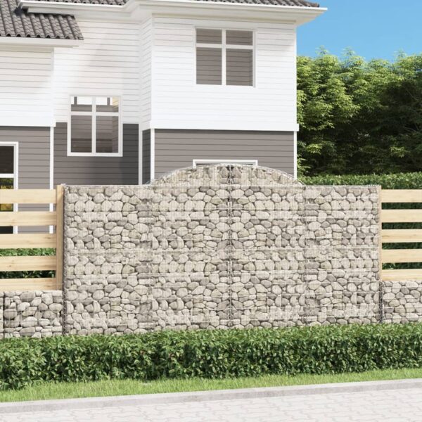 Gabion bågformad 300x50x160/180 cm galvaniserat järn