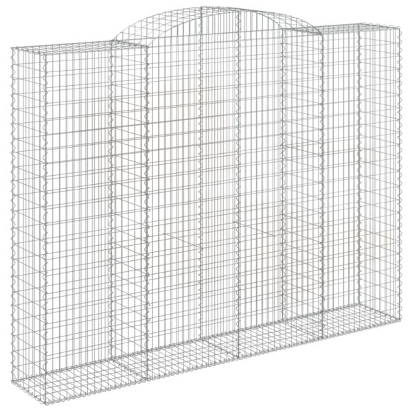 Gabion bågformad 300x50x220/240 cm galvaniserat järn - Bild 2