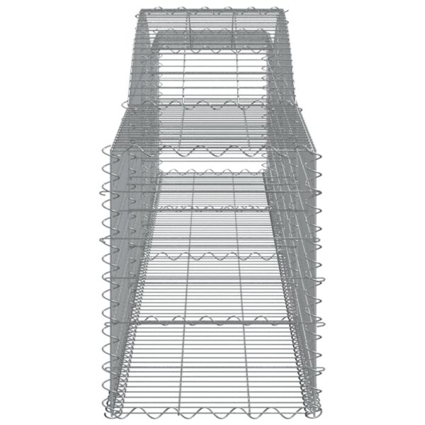 Gabion bågformad 400x50x60/80 cm galvaniserat järn - Bild 4