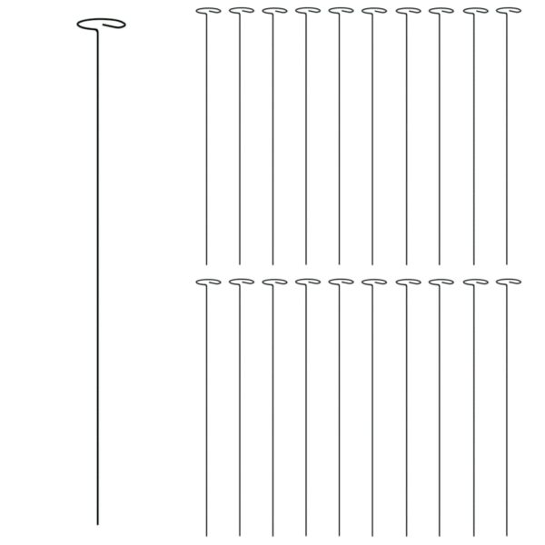 Växtstöd 20 st mörkgrön 61 cm stål - Bild 3