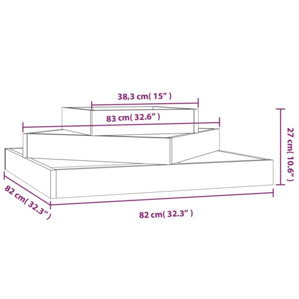 Odlingslåda 83x83x27 cm massiv furu - Bild 6