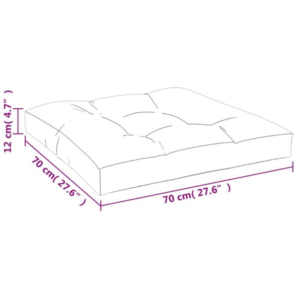 Palldyna svartrutig 70x70x12 cm tyg - Bild 10