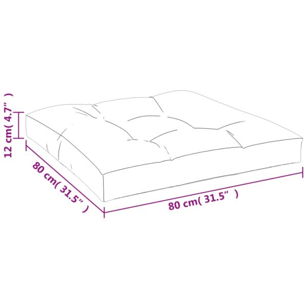 Palldyna svartrutig 80x80x12 cm tyg - Bild 10