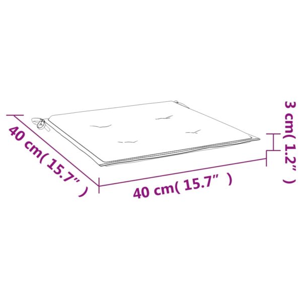 Stolsdynor 4 st svartrutig 40x40x3 cm tyg - Bild 8