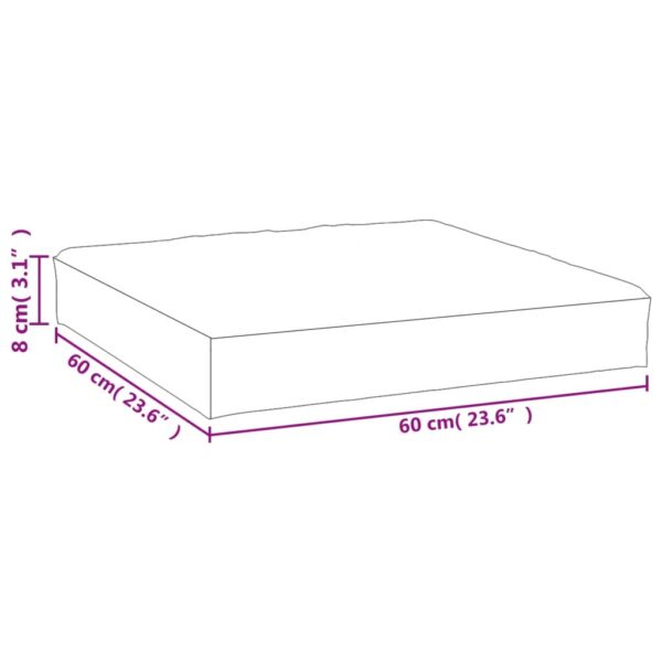 Palldyna svartrutig 60x60x8 cm oxfordtyg - Bild 7