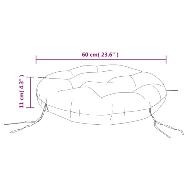 Rund dyna antracit Ø 60 x11 cm oxfordtyg - Bild 7