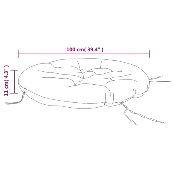 Rund dyna antracit Ø 100x11 cm oxfordtyg - Bild 7