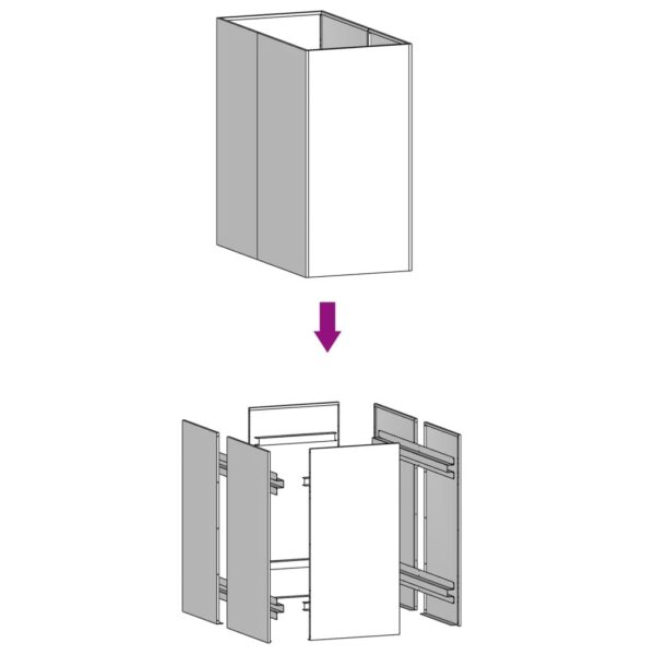 Odlingslåda 40x80x80 cm rosttrögt stål - Bild 6