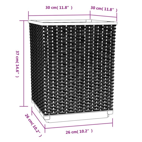 Odlingslådor 2 st vit 30x30x37 cm polypropylen - Bild 8