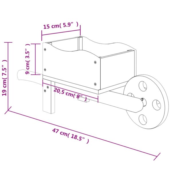 Blomkrukor 2 st 47x15x19 cm massiv gran - Bild 10