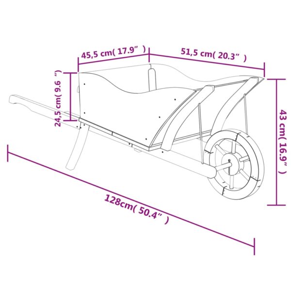 Blomkruka 128x45,5x43 cm massiv gran - Bild 8