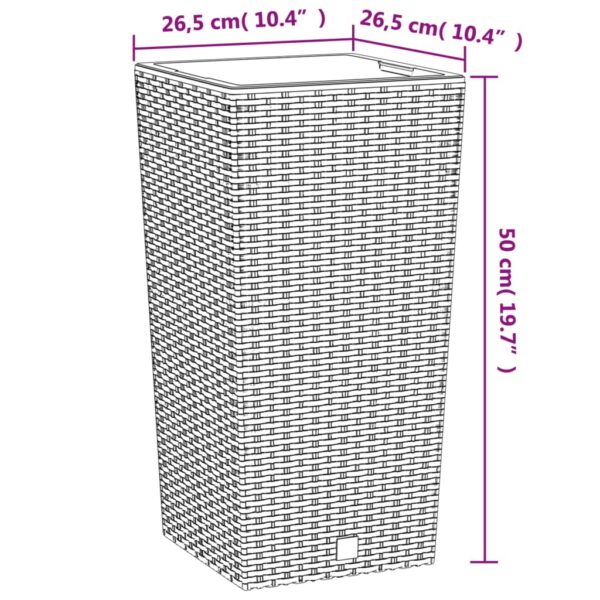 Blomkruka med avtagbar insida vit 11/26,5 L PP-rotting - Bild 7