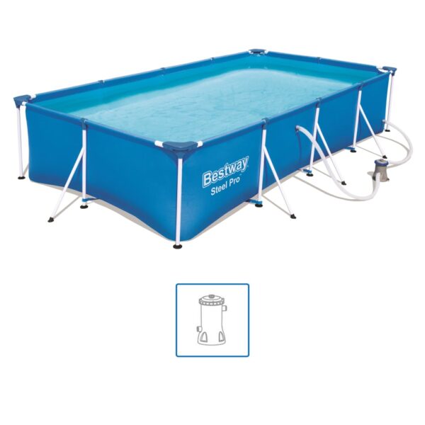 Bestway Pool Steel Pro rektangulär 400x211x81 cm 56424 - Bild 2