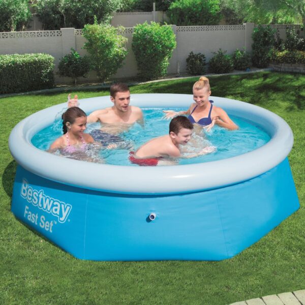 Bestway Uppblåsbar pool Fast Set rund 244x66 cm 57265