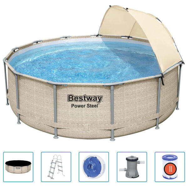 Bestway Poolset Power Steel med tak 396x107 cm - Bild 2