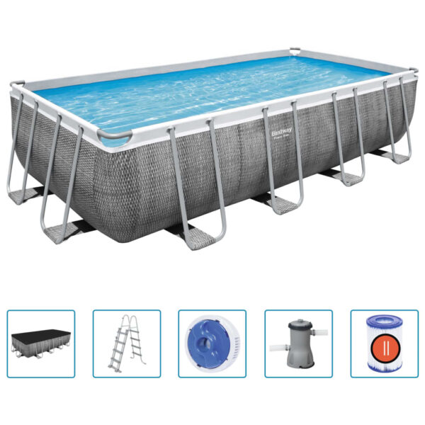 Bestway Pool Power Steel med tillbehör rektangulär 488x244x122 cm - Bild 2