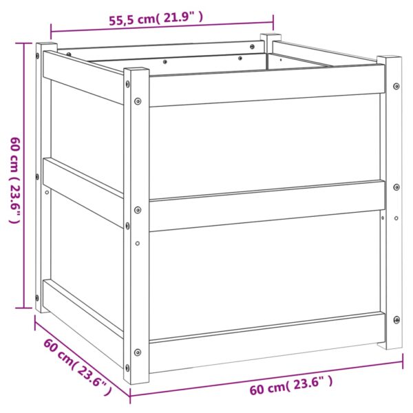 Odlingslåda 60x60x60 cm impregnerat furu - Bild 11