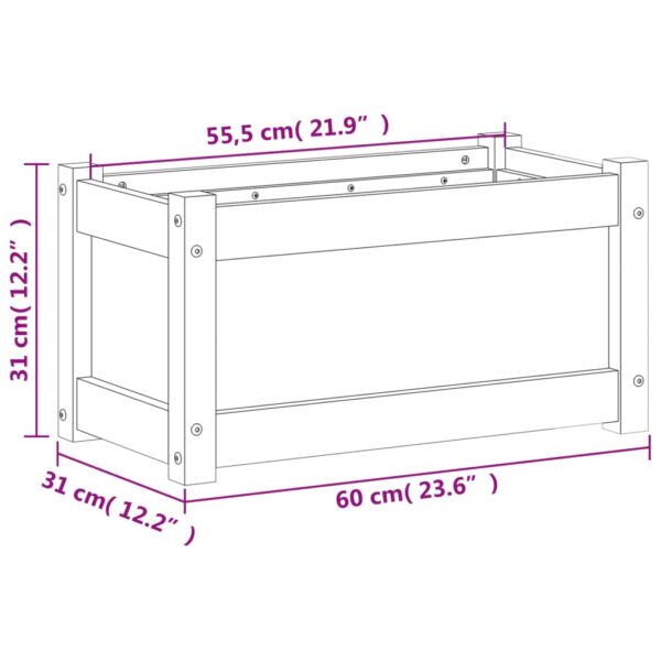 Odlingslåda 60x31x31 cm massivt douglasträ - Bild 11