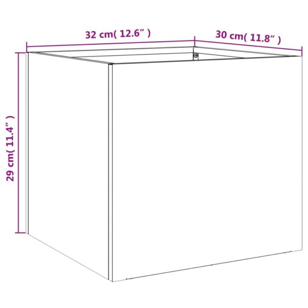 Odlingslådor 2 st antracit 32x30x29 cm kallvalsat stål - Bild 11