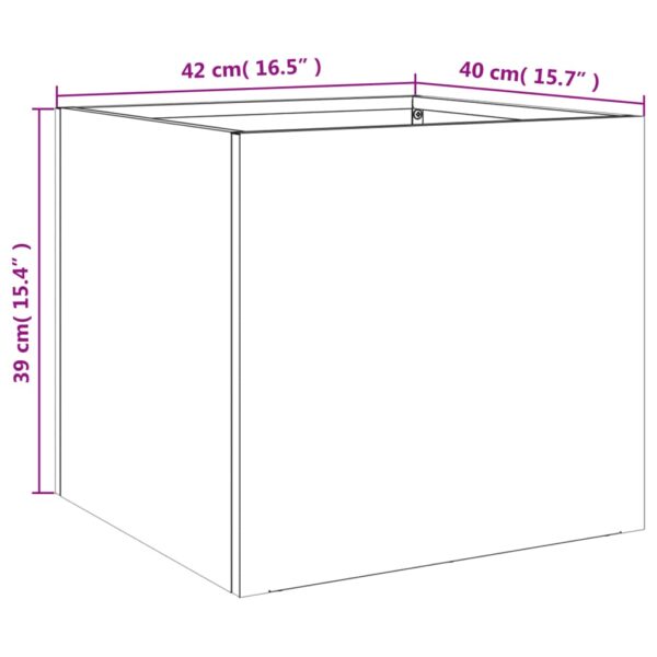 Odlingslåda vit 42x40x39 cm kallvalsat stål - Bild 10