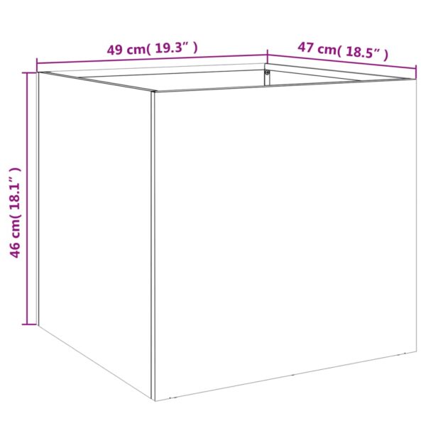 Odlingslåda vit 49x47x46 cm kallvalsat stål - Bild 11