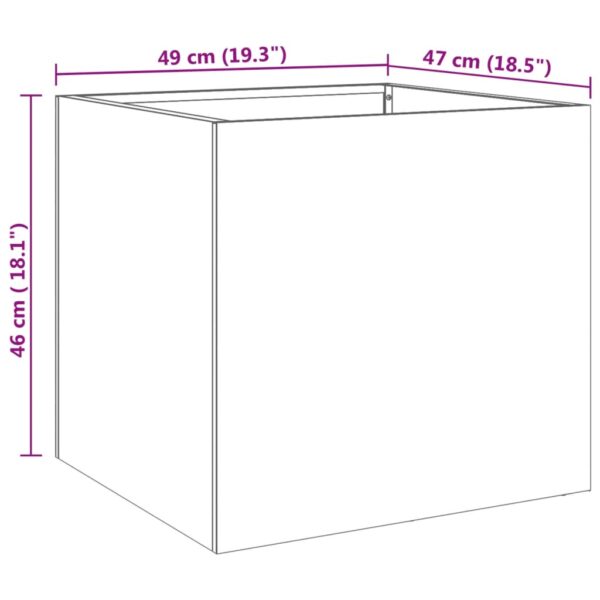 Odlingslådor 2 st silver 49x47x46 cm rostfritt stål - Bild 11