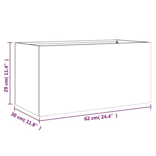 Odlingslåda svart 62x30x29 cm kallvalsat stål - Bild 10