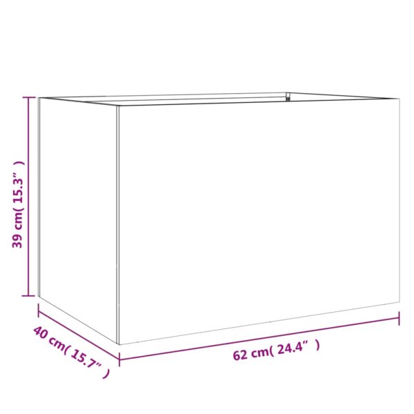 Odlingslåda vit 62x40x39 cm kallvalsat stål - Bild 10