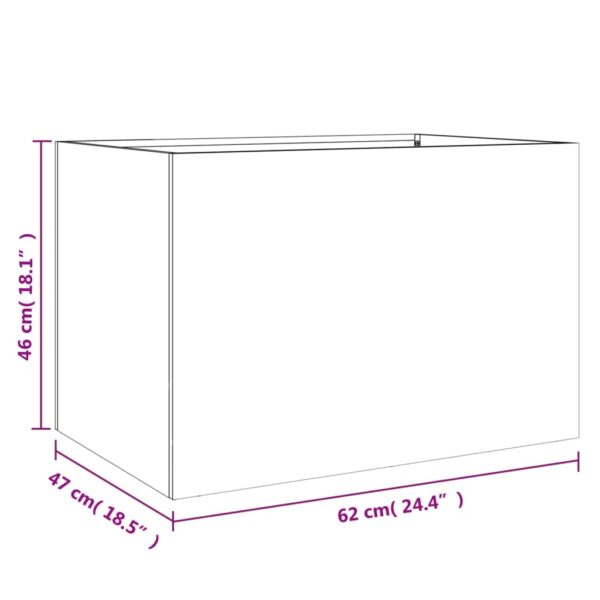 Odlingslåda olivgrön 62x47x46 cm kallvalsat stål - Bild 10